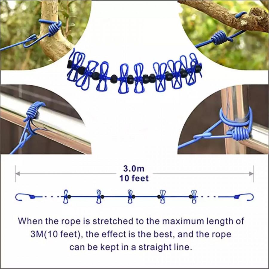 Travel cloth drying rope