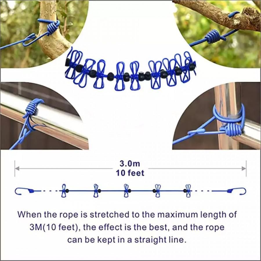 Travel cloth drying rope